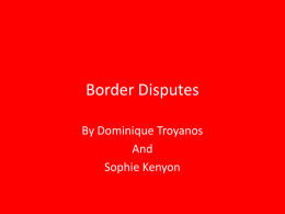 Border Disputes