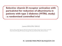 Selective vitamin D receptor activation with paricalcitol for reduction