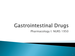 Gastrointestinal Drugs