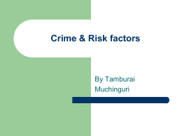 Risk factors for crime