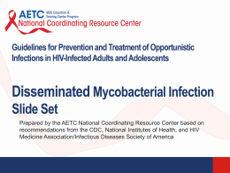 Disseminated Mycobacterial Infections