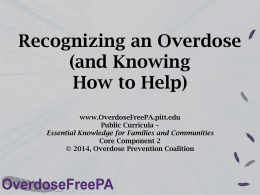 Recognizing an Overdose - OverdoseFreePA
