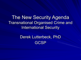 Transnational Organised Crime and International Security