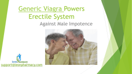 Generic Viagra Powers Erectile System