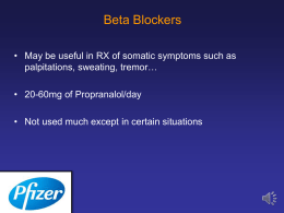 Beta Blockers - NHS Worcestershire