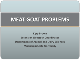 MEAT GOAT 99.9 - Mississippi State University Extension Service