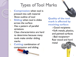 Types of Tool Marks