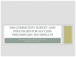 NM Community Survey 2013 Results
