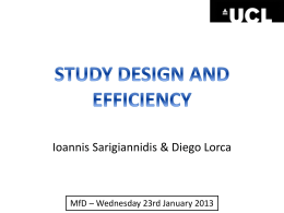 Study design and efficiency