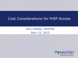 Cost Considerations for PrEP Access