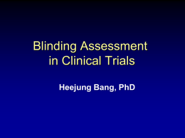 Assessment of Blinding in Drug Clinical trials