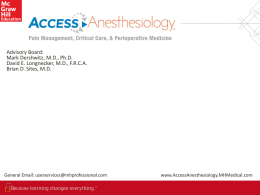 AccessAnesthesiology Complete Overview 2016