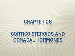 Cortico-Steroids and Gonadal Hormonesx