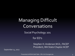 Managing Difficult Conversations – Anderson