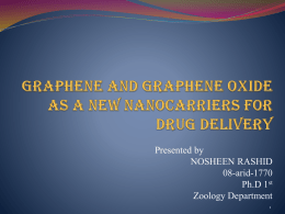 Graphene and Graphene oxide as a new nanocarriers for drug