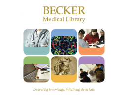 Becker Medical Library - Office of Faculty Affairs