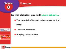 Chap8Less1 Why tobacco is harmful