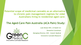 Potential scope of medicinal cannabis as an alternative to chronic