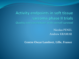 Activity endpoints in soft tissue sarcoma phase II trials Quality and