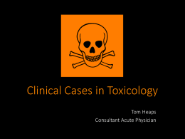 Clinical Cases in Toxicology