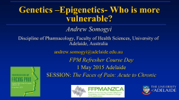 Andrew Somogyi - Faculty of pain medicine