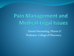 2015 Pain and Medical Legal Issues