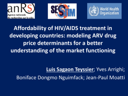 Affordability of HIV/AIDS treatment in developing countries