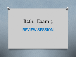 B261: Exam 3