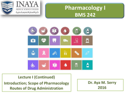 Pharmacology 242 GBC - INAYA Medical College