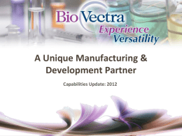 cGMP Manufacturing of Naturally Derived Products