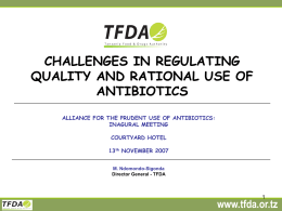 challenges in regulating quality and rational use of antibiotics