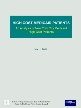 Medicaid High Cost Patients