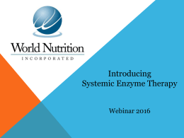 Intro to systemic enzyme therapy