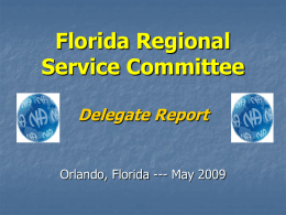 May2009 Delegate Report