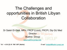 الشريحة 1 - Libyan British Business Council