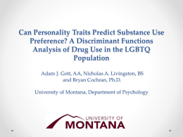 A Discriminant Functions Analysis of Substance Use in the