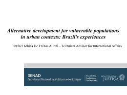 Alternative development for vulnerable populations in urban