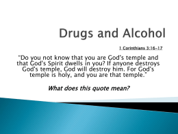 Drugs and Alcohol - All Saints` Catholic Academy