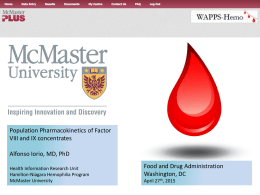 WAPPS research network - McMaster Hemophilia Research Group