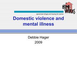 Hager domestic violence and mental illness