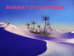 bioassay of vasopressin