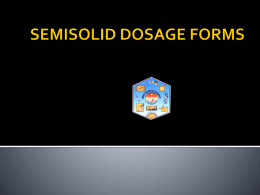 semisolid dosage forms