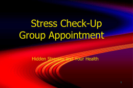 Part I: Hidden Stresses and Your Health