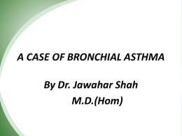 Bronchial Asthma Case 10 - Online Homeopathic Treatment