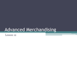 Advanced Merchandising PowerPoint