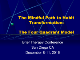 SC40- Peltz-The 4 Quadrant Model - The Brief Therapy Conference