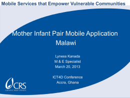 Mobile Services that Empower Vulnerable Communities