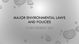 Environmental Laws and Treaties Notes