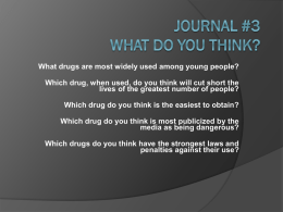 Which drug do you think is most publicized by the media as being