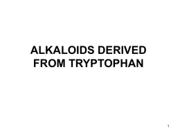 alkaloids derived from tryptophan